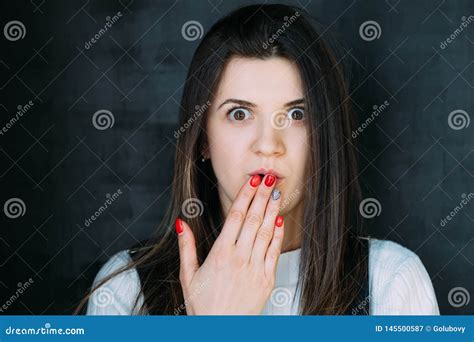 Stunned Young Woman Breaking News Omg Speechless Stock Image - Image of ...