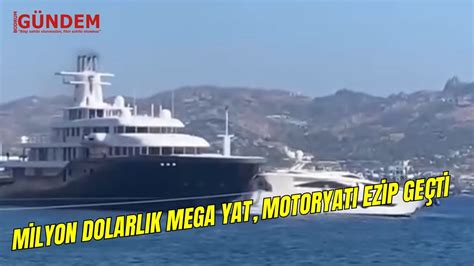 Milyon dolarlık mega yat motoryatı ezip geçti YouTube