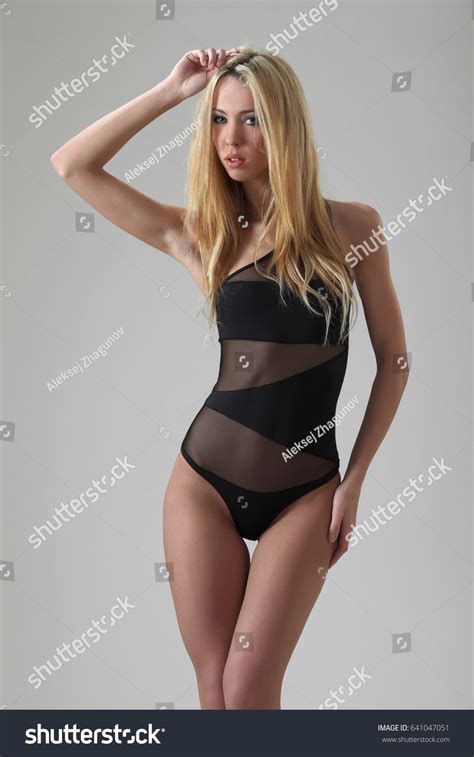 Sexy Woman Black Lingerie Gorgeous Figure Stock Photo 641047051 Shutterstock