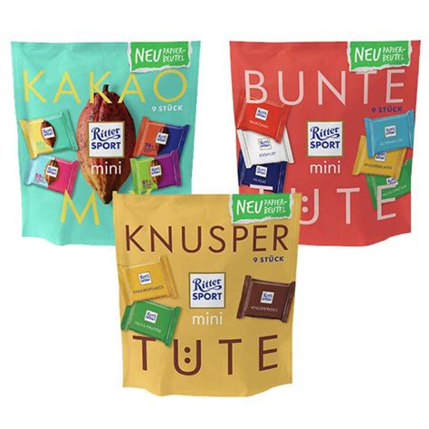 Straw Strawy Ritter Sport Mini Chocolate Packs Ritter Sport Mini