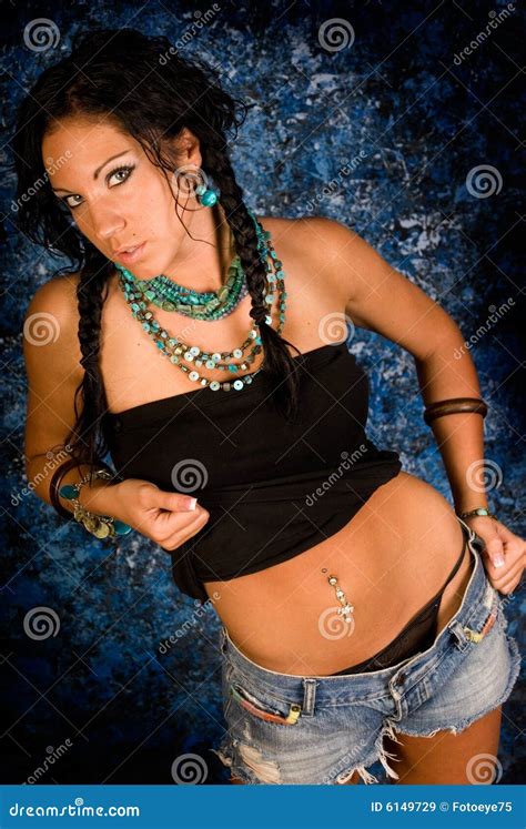 Brunette With Braids Stock Image Image Of Studio Lady