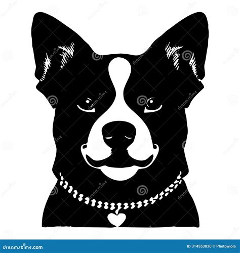 Dog . Animal Black and White Illustration Stock Illustration ...