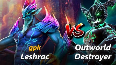 Gpk Mid Leshrac Vs Outworld Destroyer First Minutes Youtube