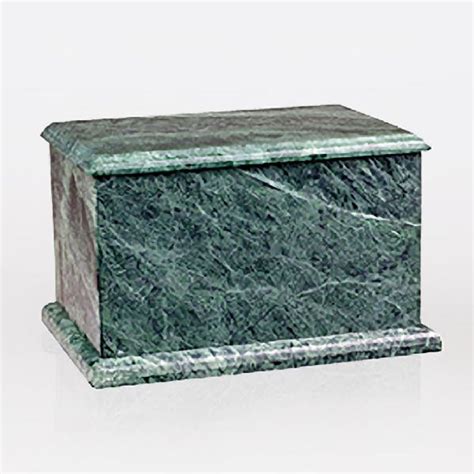 Evermore Green Rectangle Natural Marble Cremation Urn