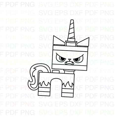 Unikittyangry Svg Outline Dxf Eps Pdf Png Cricut Cutting File