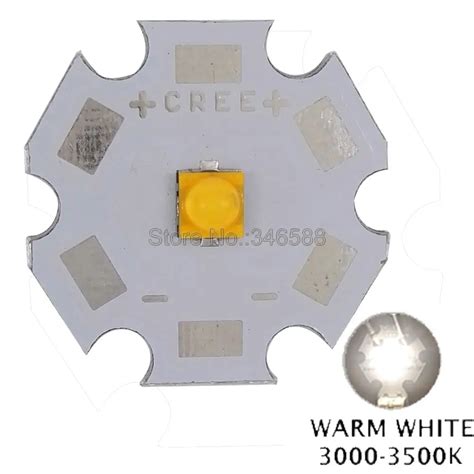 10pcs/lot! Cree XLamp XTE XT E Warm White 3000K 3200K 5W High Power LED ...