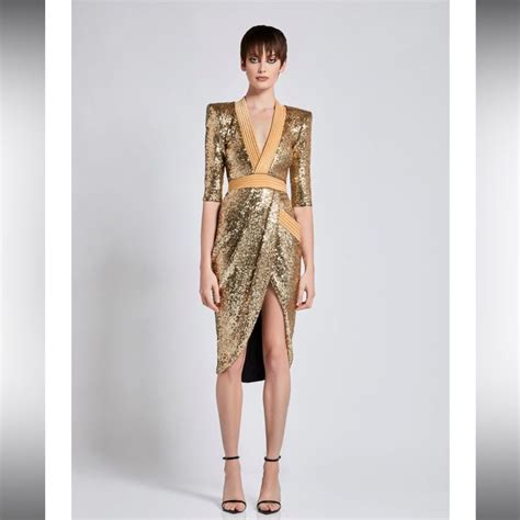 Eye Of Horus Sequined Cocktail Dress By Zhivago With Jersey Lining And