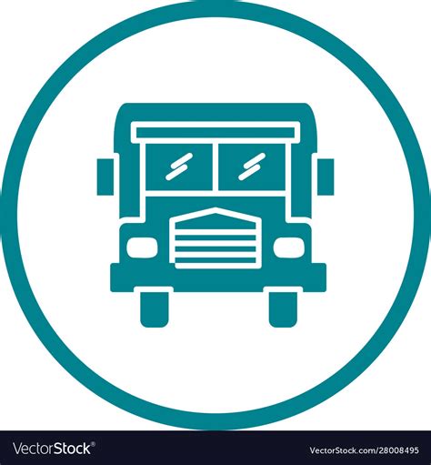 Beautiful Bus Glyph Icon Royalty Free Vector Image