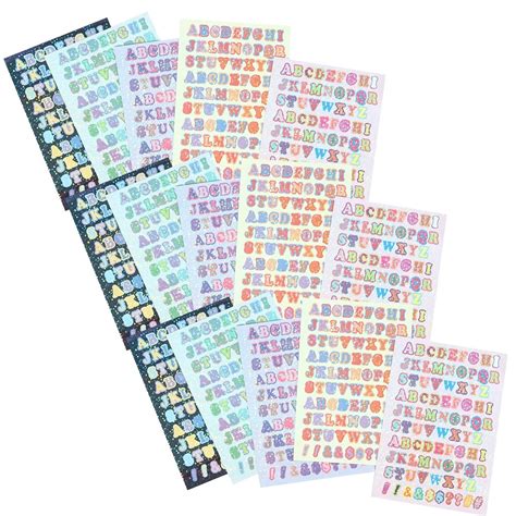 NUOLUX 15 Sheets Alphabet Stickers Letter Stickers Self Adhesive Letter