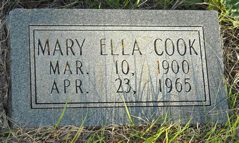 Mary Ella Cook 1900 1965 Find A Grave Memorial