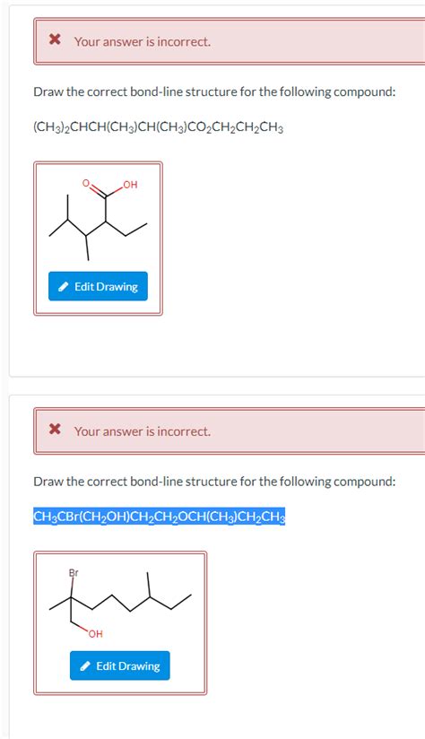 Draw The Correct Bond Line Structure For The Following Compound