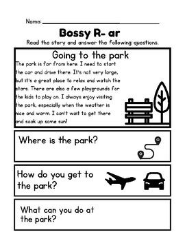 Bossy R Reading Passages By Asha S Adventures Tpt