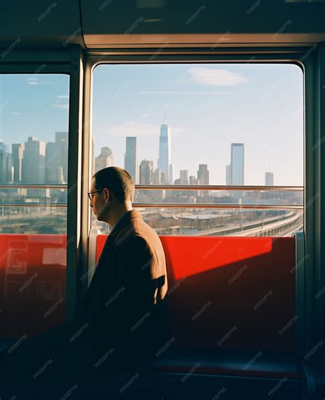 Free Photo Person Commuting By Train In New York
