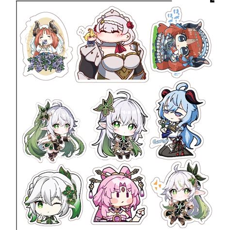 Sticker Genshin Impact 36 Cái Xinh Xắn Siêu Rẻ Shopee Việt Nam
