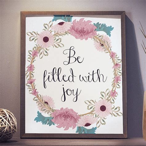 Be Filled With Joy Inspirational Lavender Pink By Pasteltrail