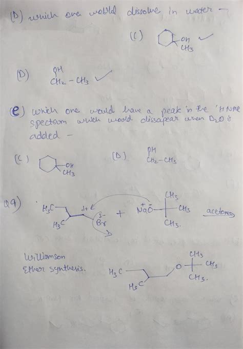 Solved Pts Consider The Following Compounds A D