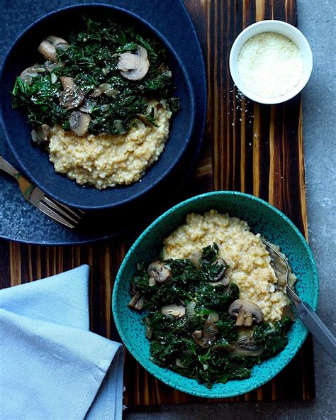 Steel Cut Oat “Risotto” with Mushrooms and Kale – The Dinner Shift