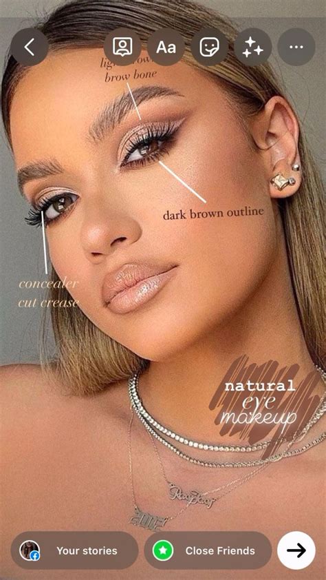 Natural Nude Eyeshadow Makeup Look Instagram Story Tutorial Idea Natural Eye Makeup Brown