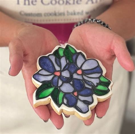 Stained Glass Flower Cookie Cutter And Fondant Cutter Set