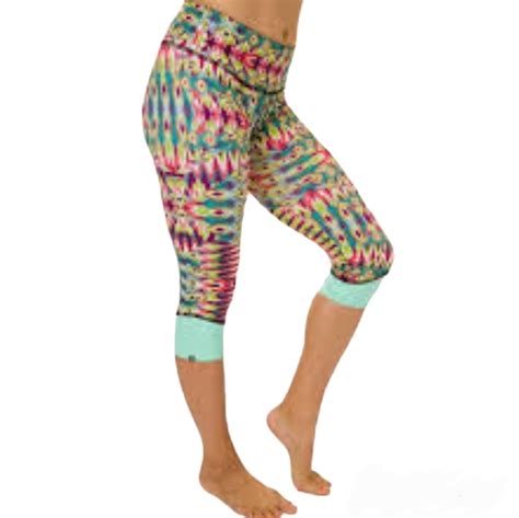 Onzie Pants Jumpsuits Onzie Orange Teal Multicolor Tutti Fruitti Hot Yoga Workout Legging
