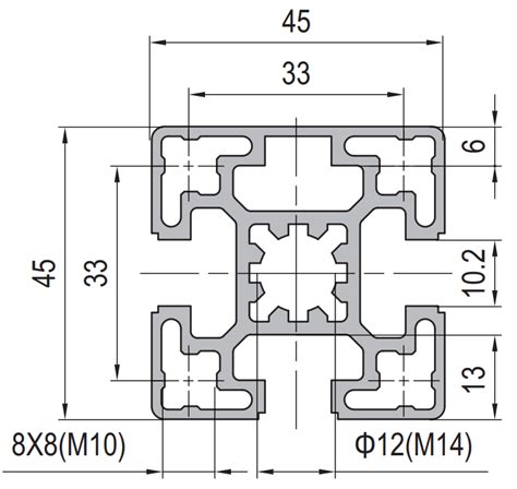 Slots Strut Aluminium Profile Rt Aluminum Profile