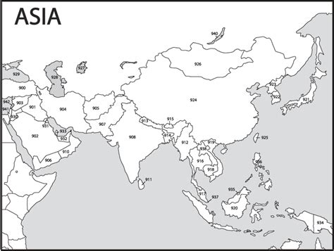 South Asia Map Coloring Pages Learny Kids