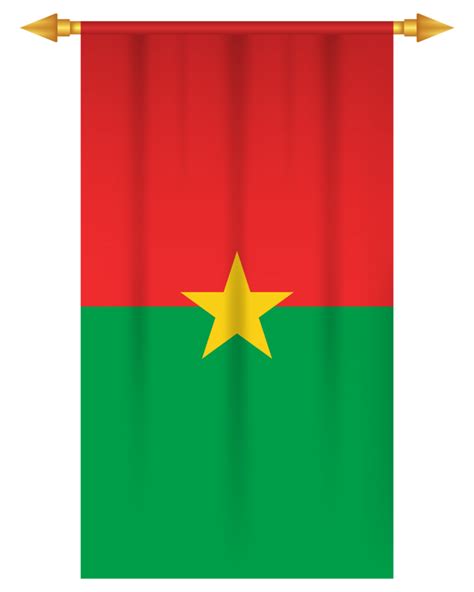 Burkina Faso Drapeau Verticale Fanion Isolé 33172086 Png