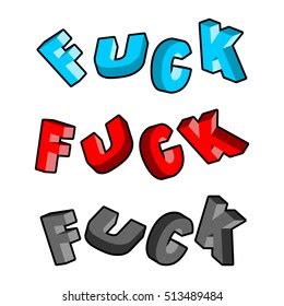 Fuck Lettring Set Profanity Typography Stock Illustration 513489484 Shutterstock