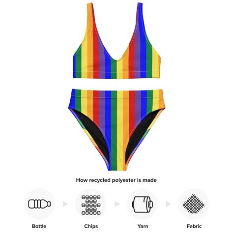 Gay Pride Lesbian Pride Rainbow Flag Recycled High Waisted Etsy
