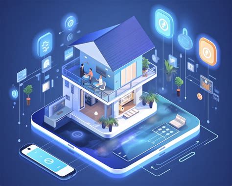 Seamless Connectivity in the Modern Home Workspace Stock Illustration ...
