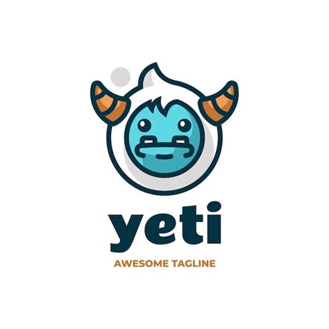 Premium Vector Vector Logo Illustration Yeti Simple Mascot Style