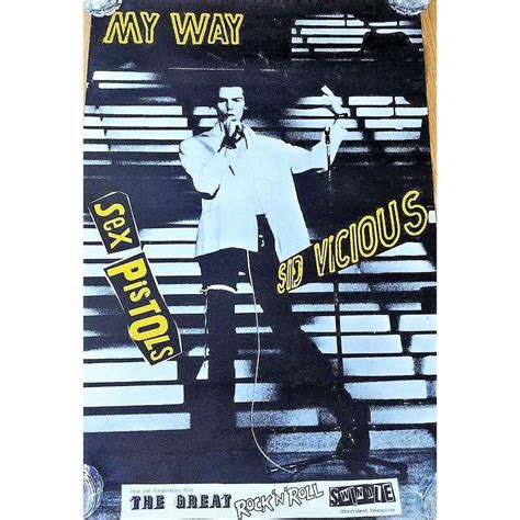 My Way Uk Original Virgin Jamie Reid Single Release Promo Poster By Sex Pistols Sid