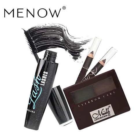 Menow Brand Make Up Set Waterproof Lock Color Mascara Eyelash Growth