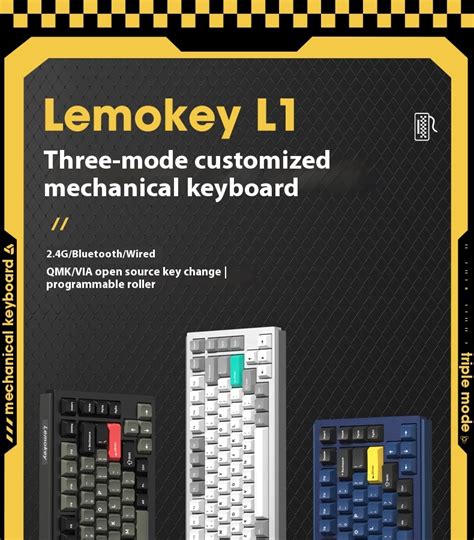 Lemokey L1 Aluminum Wireless Mechanical Keyboard 75 Hot Swappable RGB GASKET Custom Gaming