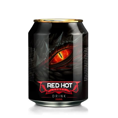 Red Hot Energy Drink 250ml Can For Export Customize Private Label Free Sample Free Design