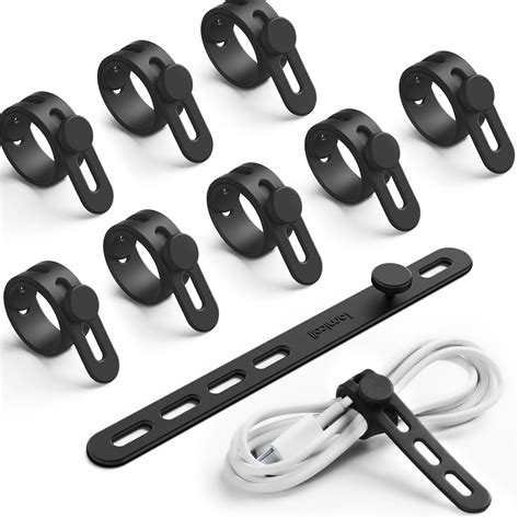 Amazon.com: Lamicall 10Pack Silicone Cable Ties Cord Organizer