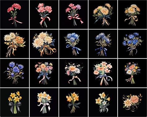 Craft your Masterpiece with our Tiny Flower Bouquet PNGs