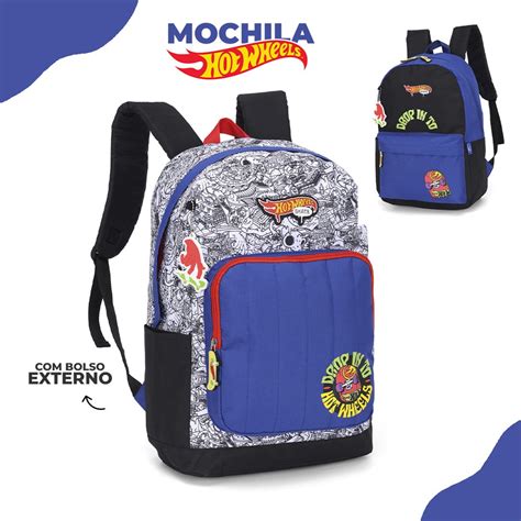 Mochila De Costas Hot Wheels Skate Infantil Juvenil Escolar Teen Shopee Brasil