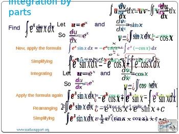 Repeated Integration By Parts By Maths Support Centre Tpt