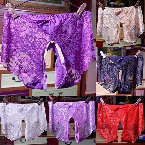 HOMMES DENTELLE BOXERS BRIEFS Entrejambe Bikini Ouvert Fesses Culotte Sissy Sous EUR 8 02