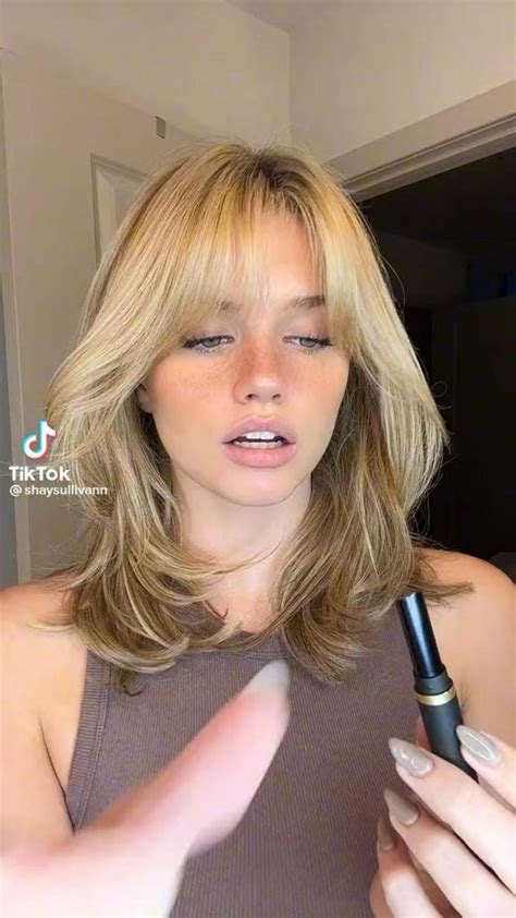 Her Hair And Her Blonde Hair With Bangs Hair Videos Hair Stylist Life