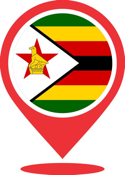Zimbabwe Flag Pin Map Location Png 22109593 Png