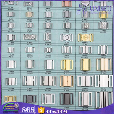 Zinc Alloyed Swimwear Clasp Bikini Buckle Front Closure Fastener Swimwear Adjuster Bikini