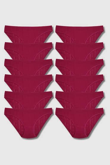 Toptan 679 Tutku Kadın Jakarli Bikini 12 li Paket Vişne Fiyatı Toptan Çamaşırcı