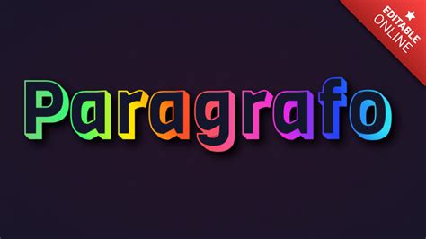 paragrafo rainbow text effect generator