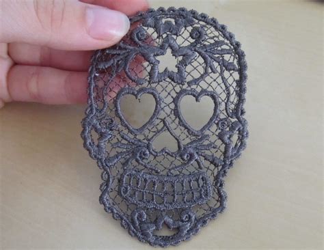 Fsl Free Standing Lace Day Of The Dead Skull Calavera Halloween Machine