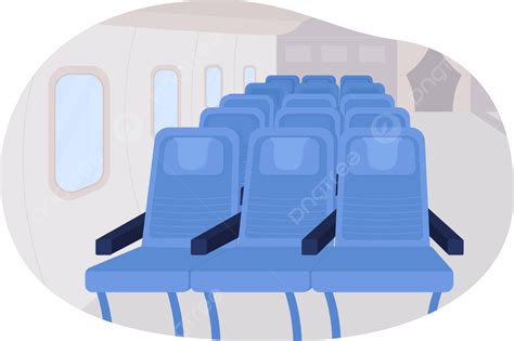 Isolated Vector Illustration Of Passenger Seats In Airplane Row Vector Simple Element Plane