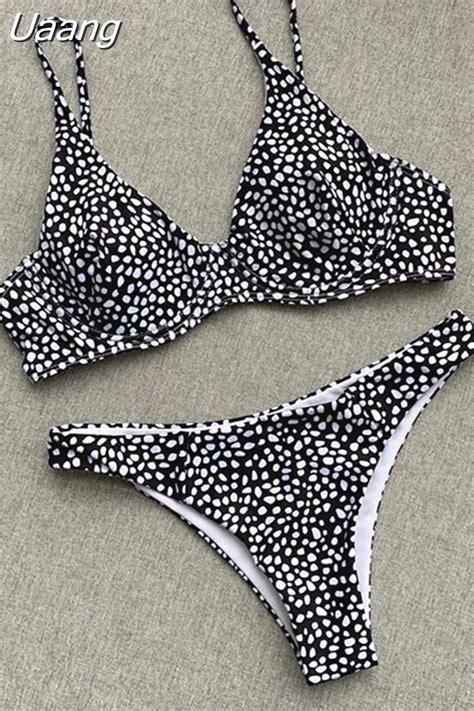 Uaang Up Women Swimsuit Female Sexy Bikini Micro Bikini Set Thong Biquini Dot Swimwear Swimming