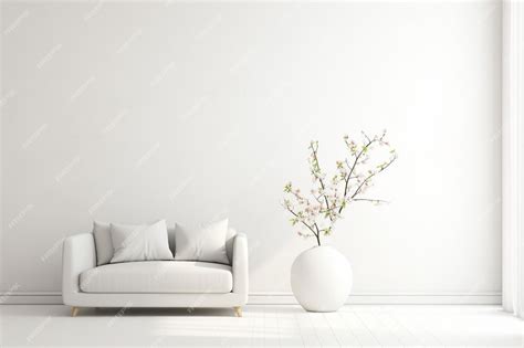 Premium Photo Minimalist White Room With Modern Furniture