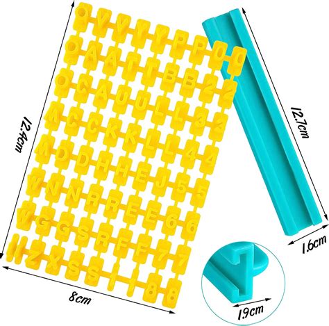 Juego de sellos de letras de galletas con números del alfabeto letras